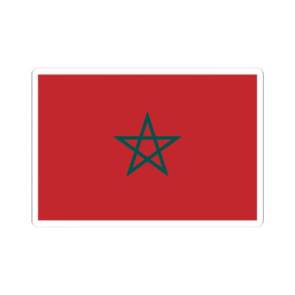 Flag of Morocco blue green (Morocco) STICKER Vinyl Kiss-Cut Decal 4 Inch White - The Sticker Space