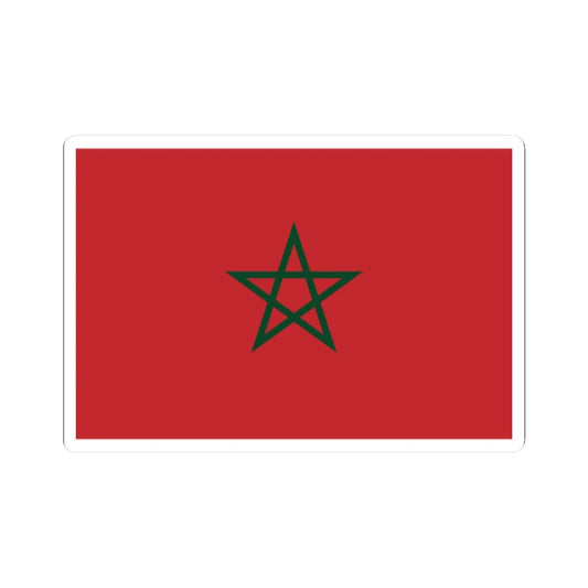 Flag of Morocco dark green (Morocco) STICKER Vinyl Kiss-Cut Decal 2 Inch White - The Sticker Space
