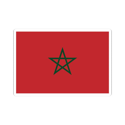 Flag of Morocco dark green (Morocco) STICKER Vinyl Kiss-Cut Decal 3 Inch White - The Sticker Space
