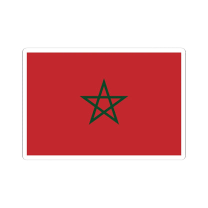 Flag of Morocco dark green (Morocco) STICKER Vinyl Kiss-Cut Decal 6 Inch White - The Sticker Space