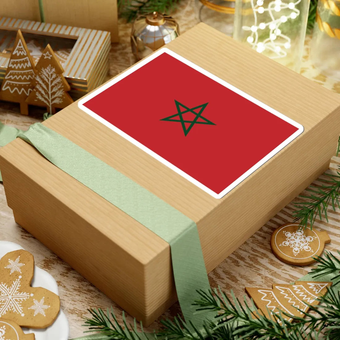 Flag of Morocco dark green (Morocco) STICKER Vinyl Kiss-Cut Decal - The Sticker Space