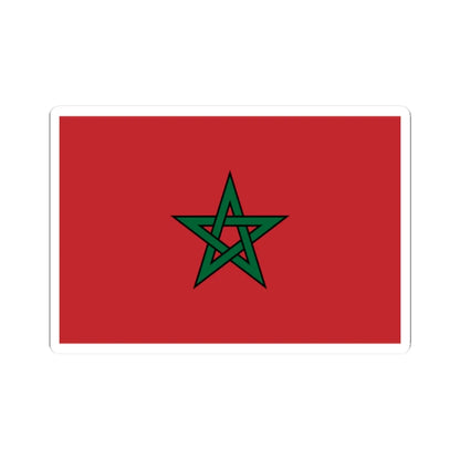 Flag of Morocco large stroke (Morocco) STICKER Vinyl Kiss-Cut Decal 2 Inch White - The Sticker Space