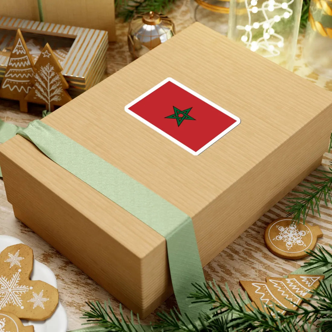 Flag of Morocco large stroke (Morocco) STICKER Vinyl Kiss-Cut Decal - The Sticker Space