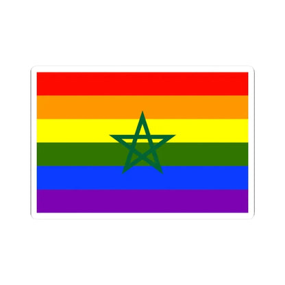 Flag of Morocco LGBT (Morocco) STICKER Vinyl Kiss-Cut Decal 2 Inch White - The Sticker Space