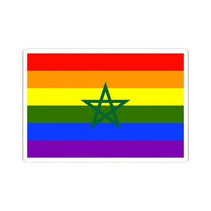 Flag of Morocco LGBT (Morocco) STICKER Vinyl Kiss-Cut Decal 6 Inch White - The Sticker Space
