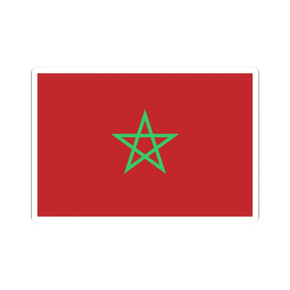 Flag of Morocco light green (Morocco) STICKER Vinyl Kiss-Cut Decal 2 Inch White - The Sticker Space