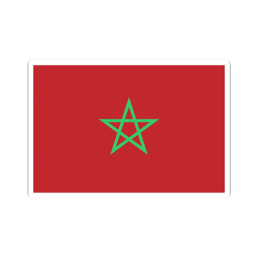 Flag of Morocco light green (Morocco) STICKER Vinyl Kiss-Cut Decal 2 Inch White - The Sticker Space