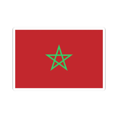 Flag of Morocco light green (Morocco) STICKER Vinyl Kiss-Cut Decal 3 Inch White - The Sticker Space