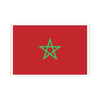 Flag of Morocco light green (Morocco) STICKER Vinyl Kiss-Cut Decal 6 Inch White - The Sticker Space