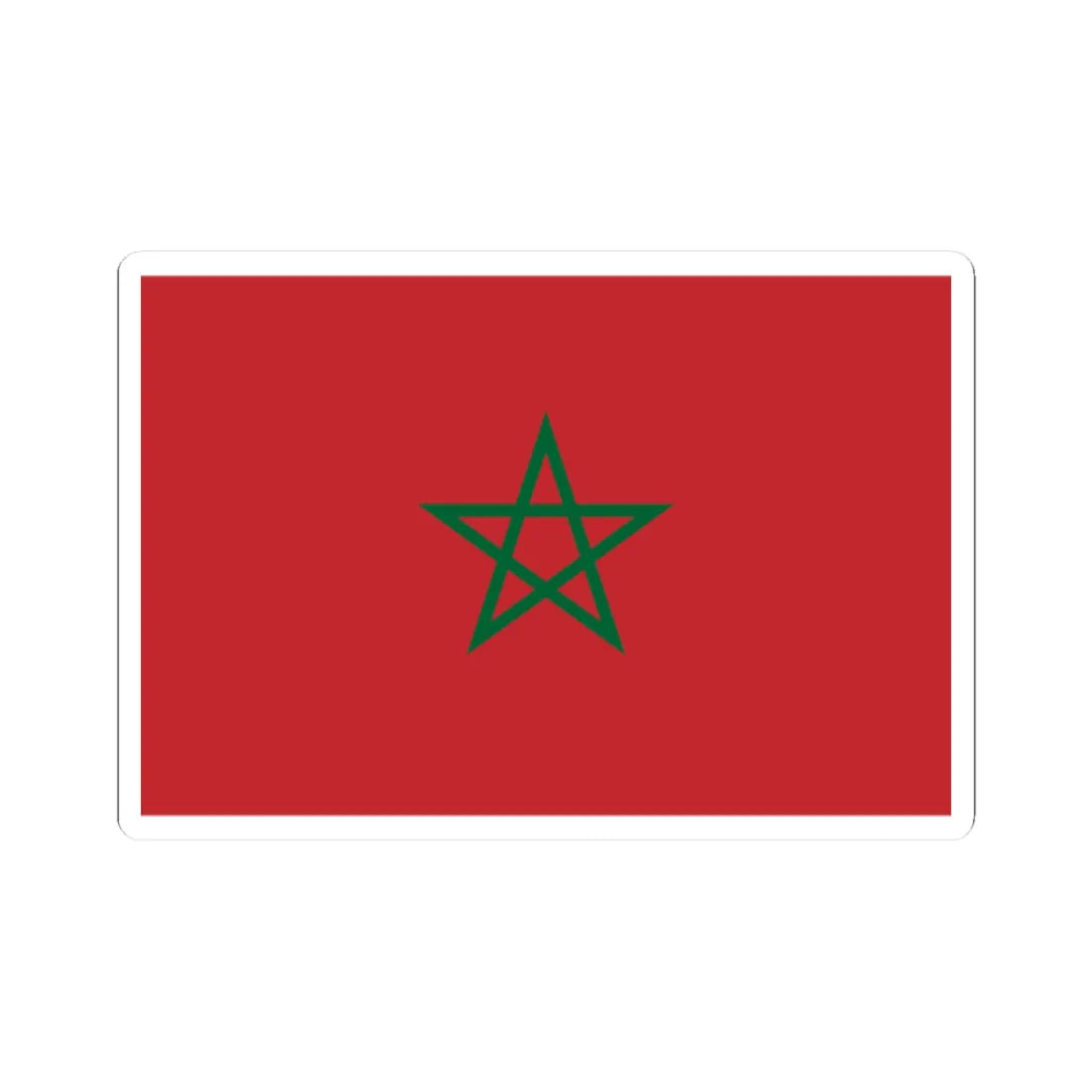 Flag of Morocco (Morocco) STICKER Vinyl Kiss-Cut Decal 2 Inch White - The Sticker Space