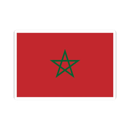 Flag of Morocco (Morocco) STICKER Vinyl Kiss-Cut Decal 2 Inch White - The Sticker Space
