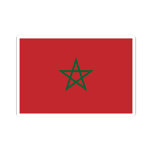 Flag of Morocco (Morocco) STICKER Vinyl Kiss-Cut Decal 2 Inch White - The Sticker Space