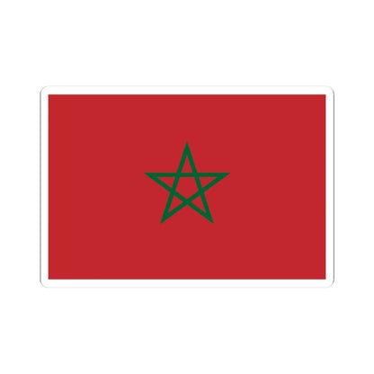 Flag of Morocco (Morocco) STICKER Vinyl Kiss-Cut Decal 3 Inch White - The Sticker Space