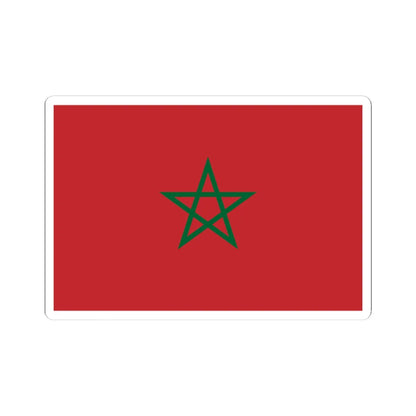 Flag of Morocco (Morocco) STICKER Vinyl Kiss-Cut Decal 4 Inch White - The Sticker Space