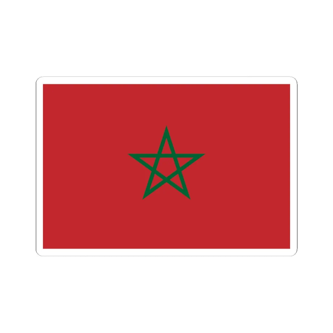 Flag of Morocco (Morocco) STICKER Vinyl Kiss-Cut Decal 6 Inch White - The Sticker Space