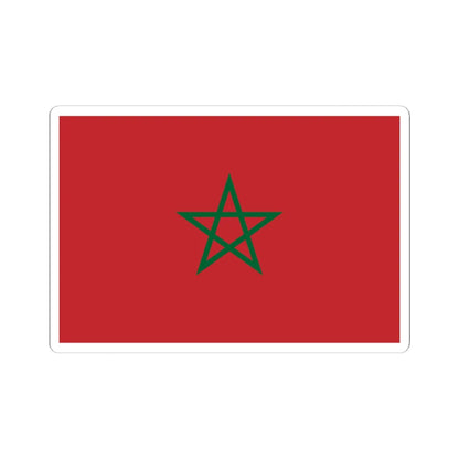 Flag of Morocco (Morocco) STICKER Vinyl Kiss-Cut Decal 6 Inch White - The Sticker Space