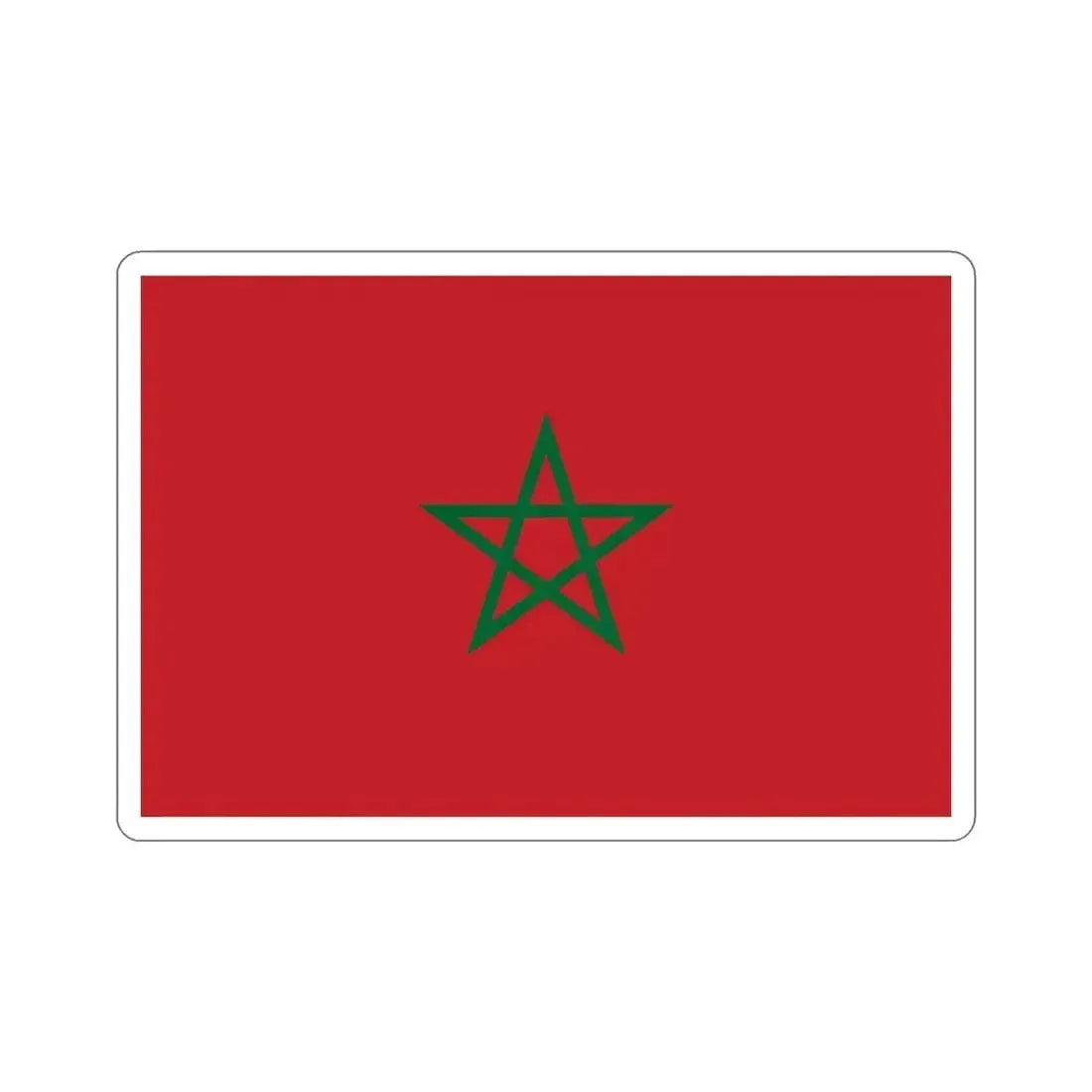 Flag of Morocco STICKER Vinyl Die-Cut Decal 5 Inch - The Sticker Space