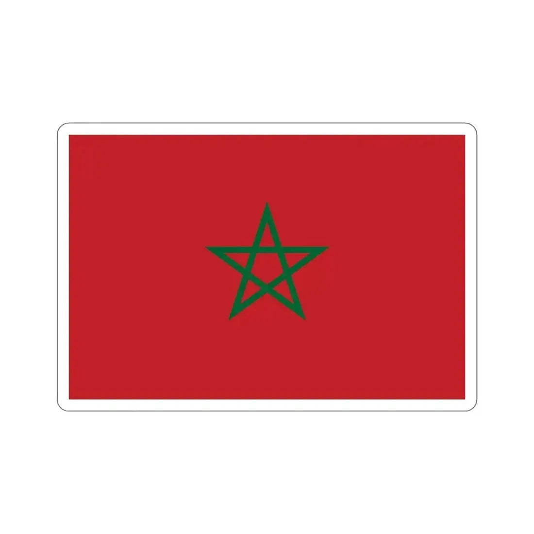 Flag of Morocco STICKER Vinyl Die-Cut Decal 6 Inch - The Sticker Space