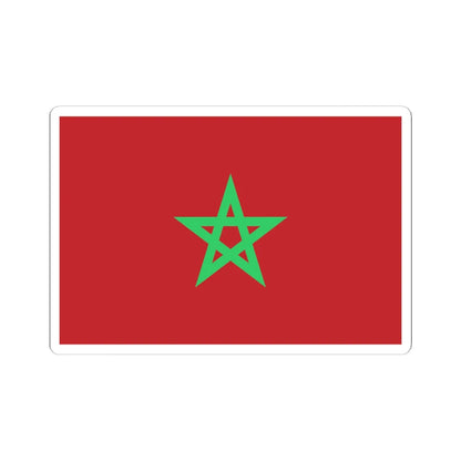 Flag of Morocco unbordered light green (Morocco) STICKER Vinyl Kiss-Cut Decal 6 Inch White - The Sticker Space