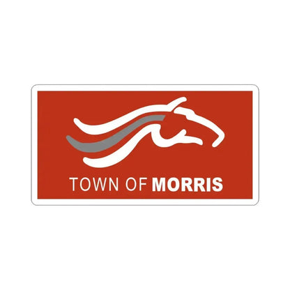 Flag of Morris Manitoba (Canada) STICKER Vinyl Kiss-Cut Decal 4 Inch White - The Sticker Space