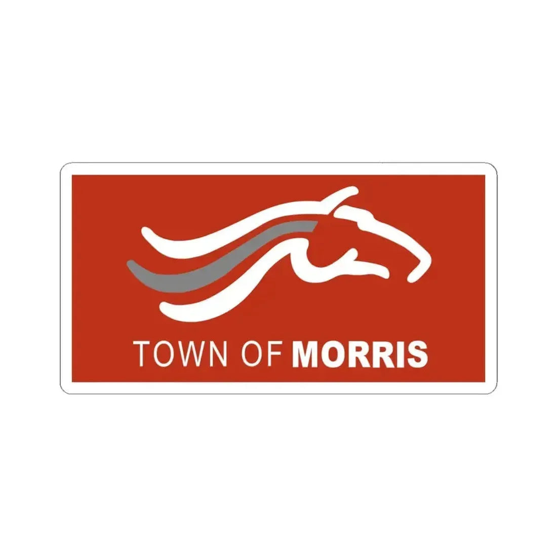 Flag of Morris Manitoba (Canada) STICKER Vinyl Kiss-Cut Decal 6 Inch White - The Sticker Space