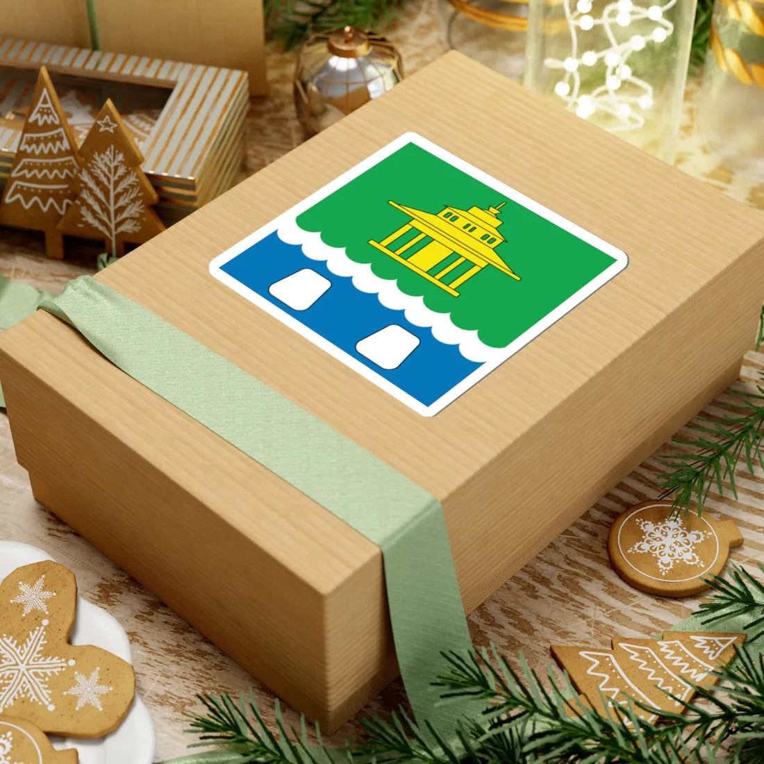 Flag of Morshyn (Ukraine) STICKER Vinyl Kiss-Cut Decal - The Sticker Space