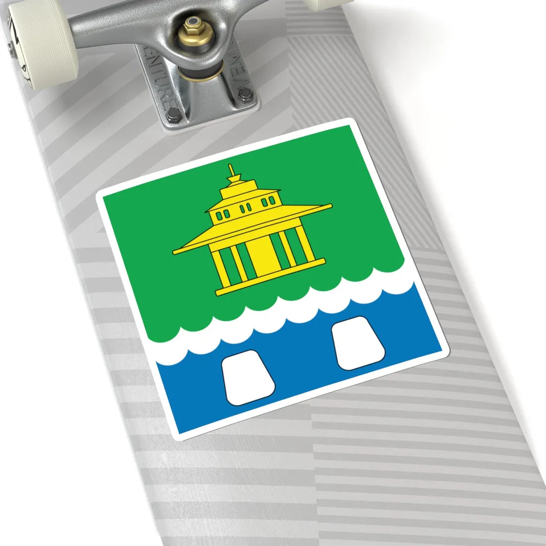 Flag of Morshyn (Ukraine) STICKER Vinyl Kiss-Cut Decal - The Sticker Space