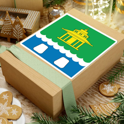 Flag of Morshyn (Ukraine) STICKER Vinyl Kiss-Cut Decal - The Sticker Space