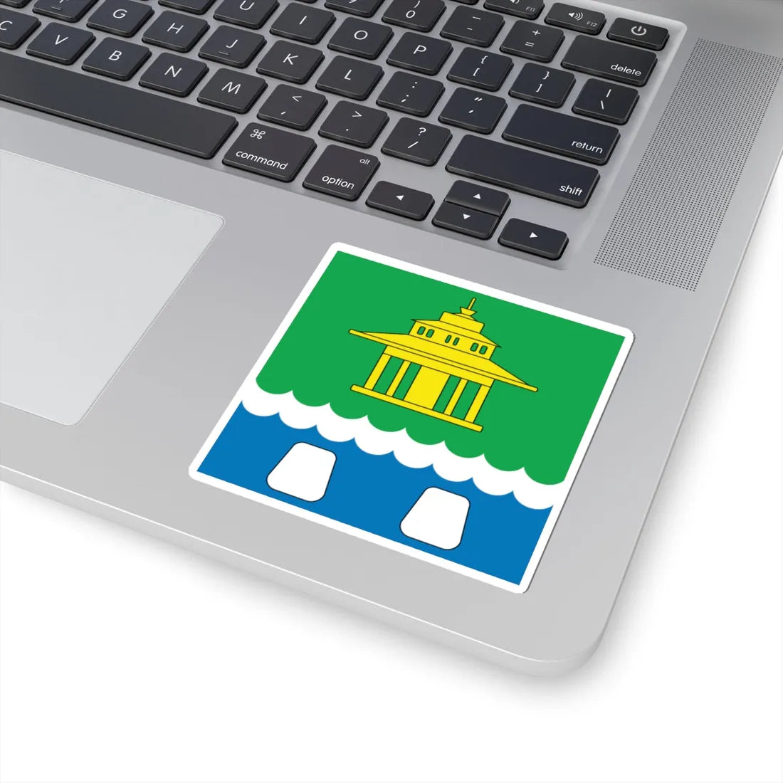 Flag of Morshyn (Ukraine) STICKER Vinyl Kiss-Cut Decal - The Sticker Space