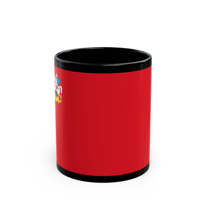 Flag of Moscow Oblast Russia - Black Coffee Mug-11oz-The Sticker Space