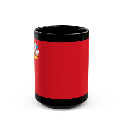 Flag of Moscow Oblast Russia - Black Coffee Mug-15oz-The Sticker Space