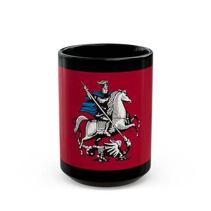 Flag of Moscow Russia - Black Coffee Mug-15oz-The Sticker Space