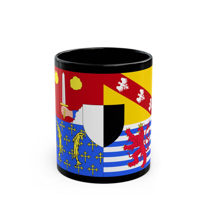 Flag of Moselle France 2 - Black Coffee Mug-11oz-The Sticker Space