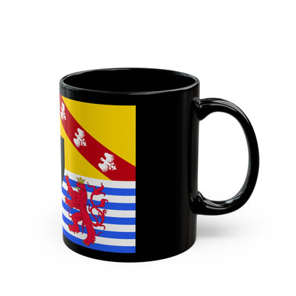 Flag of Moselle France 2 - Black Coffee Mug-The Sticker Space