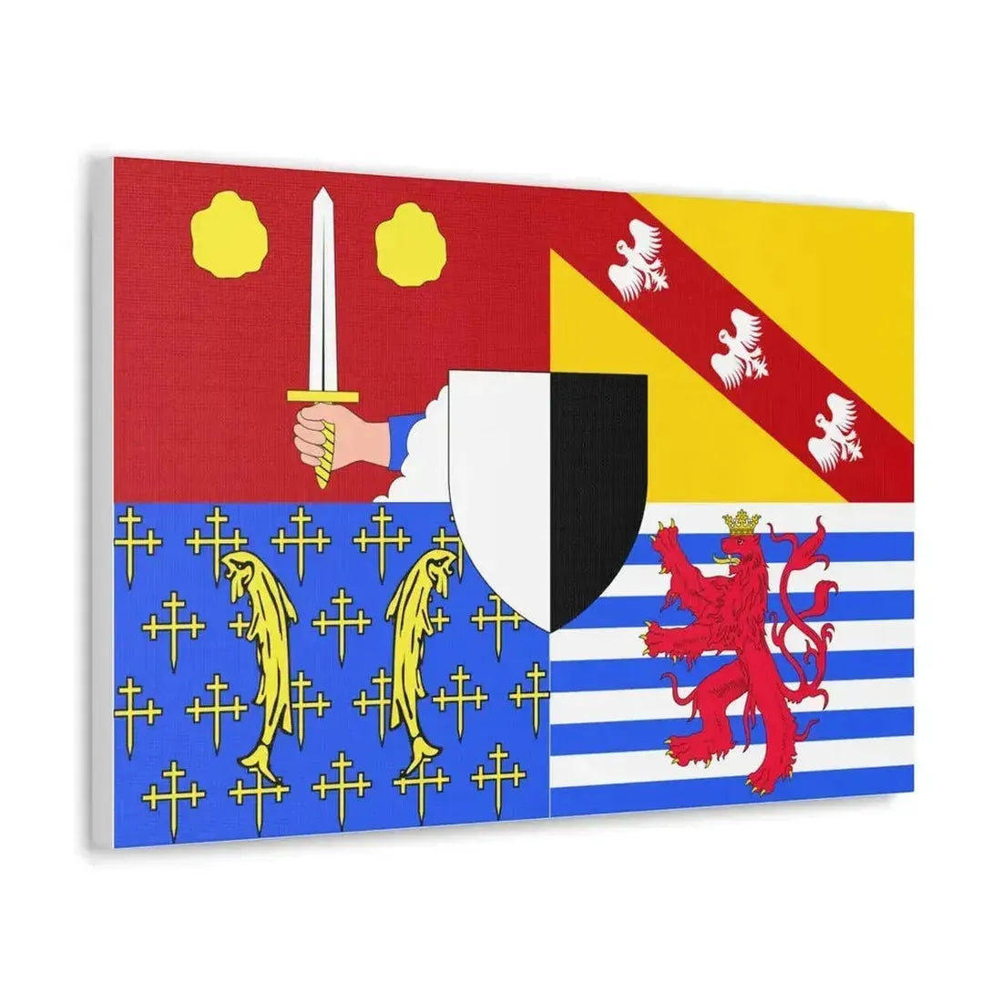 Flag of Moselle France 2 - Canvas Wall Art - The Sticker Space