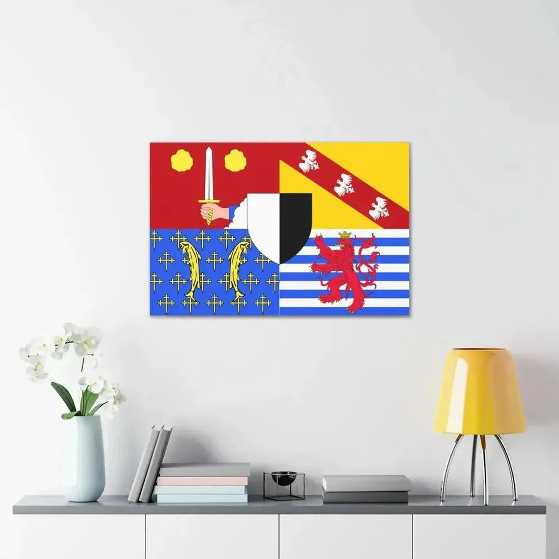 Flag of Moselle France 2 - Canvas Wall Art - The Sticker Space