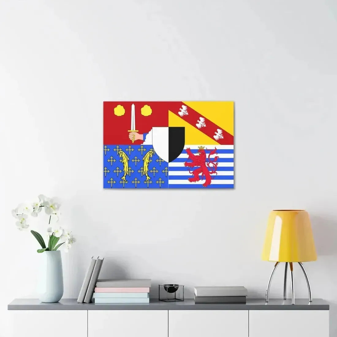 Flag of Moselle France 2 - Canvas Wall Art - The Sticker Space