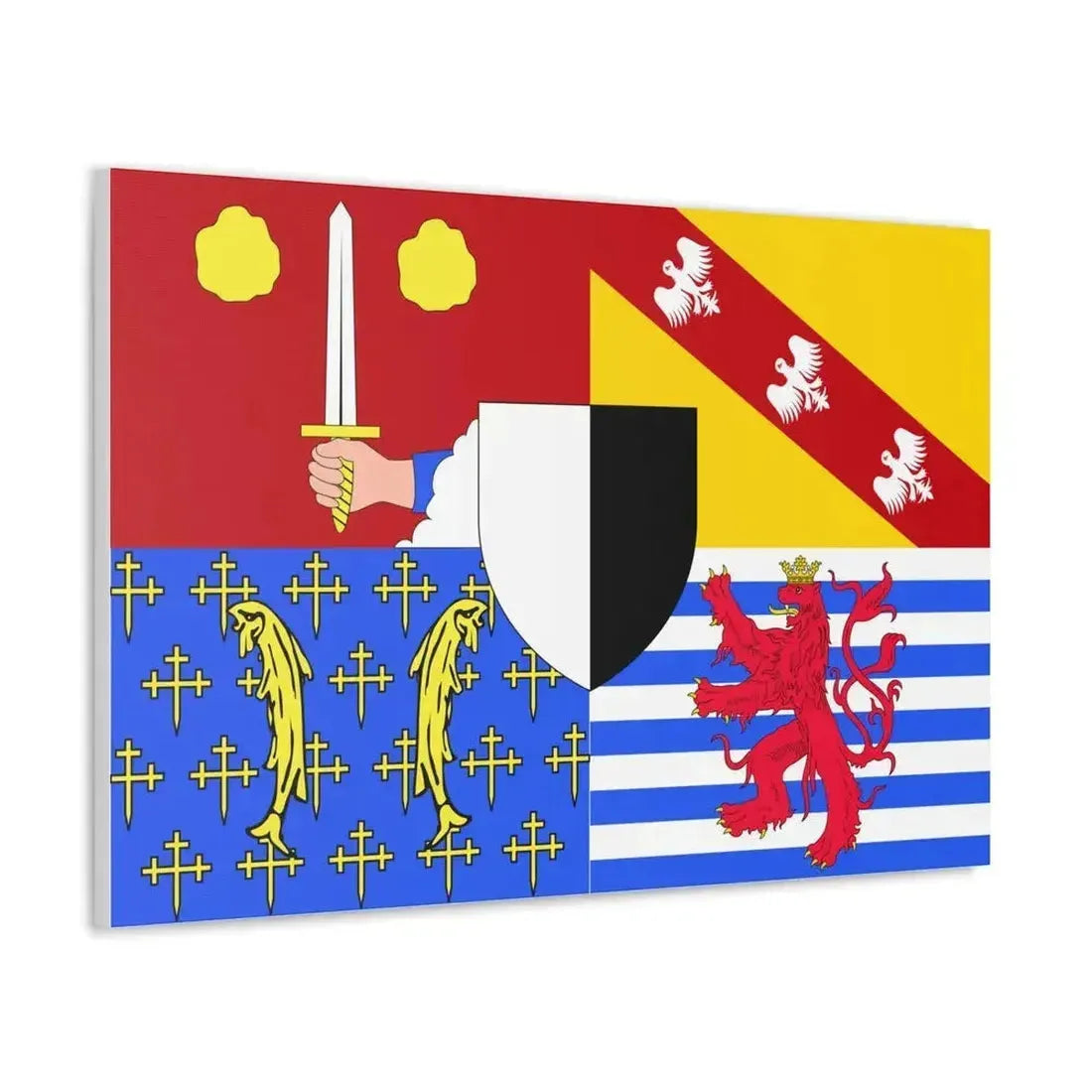 Flag of Moselle France 2 - Canvas Wall Art - The Sticker Space