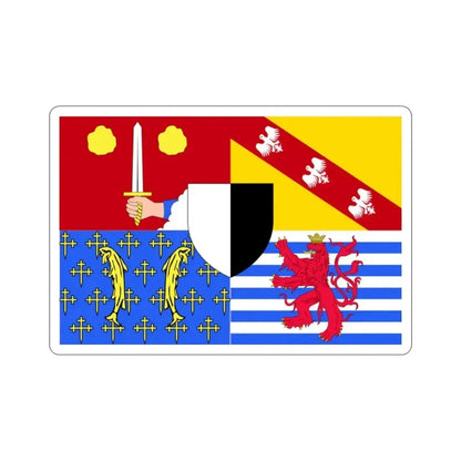 Flag of Moselle France 2 STICKER Vinyl Die-Cut Decal 2 Inch - The Sticker Space