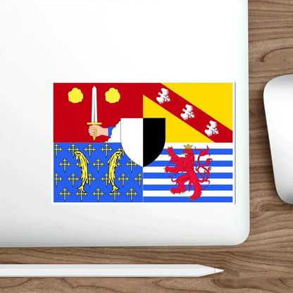 Flag of Moselle France 2 STICKER Vinyl Die-Cut Decal - The Sticker Space