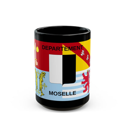 Flag of Moselle France - Black Coffee Mug-15oz-The Sticker Space