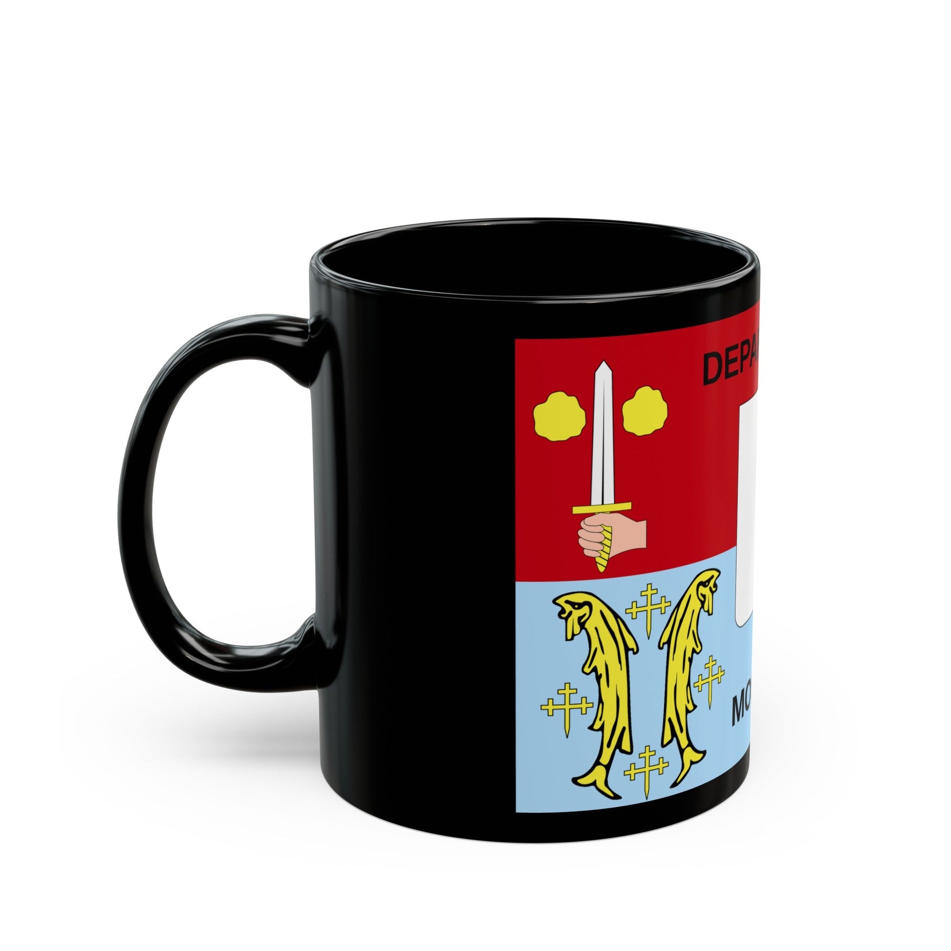 Flag of Moselle France - Black Coffee Mug-The Sticker Space