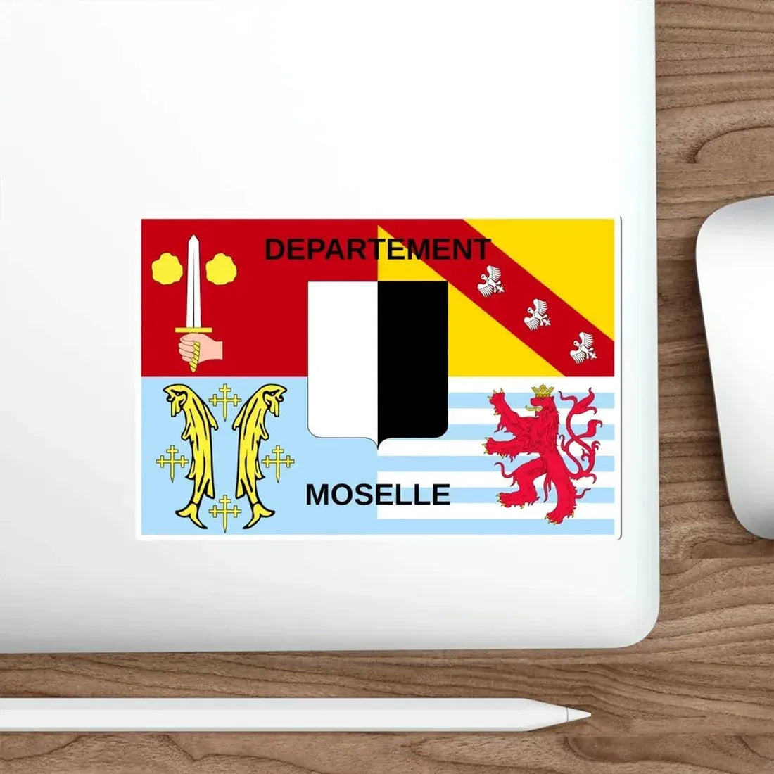 Flag of Moselle France STICKER Vinyl Die-Cut Decal - The Sticker Space