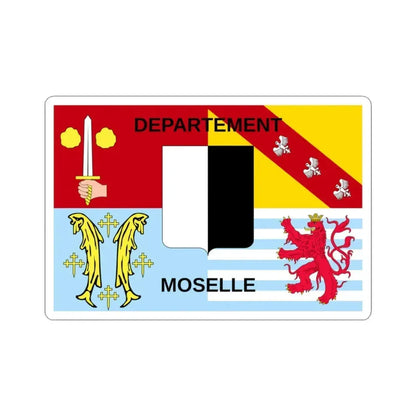 Flag of Moselle France - STICKER Vinyl Kiss-Cut Decal 3 Inch White - The Sticker Space