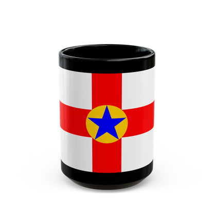 Flag of Mosta 1993 to 2007 Malta - Black Coffee Mug-15oz-The Sticker Space