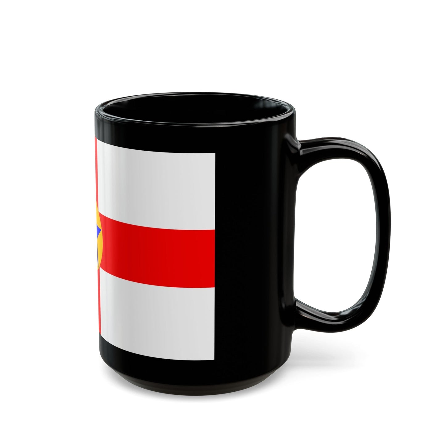 Flag of Mosta 1993 to 2007 Malta - Black Coffee Mug-The Sticker Space