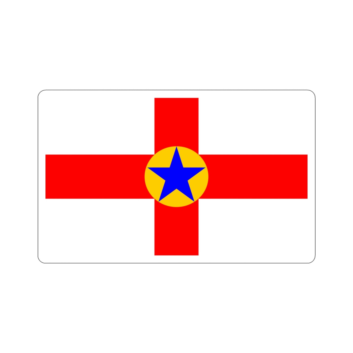 Flag of Mosta 1993 to 2007 Malta STICKER Vinyl Die-Cut Decal-3 Inch-The Sticker Space