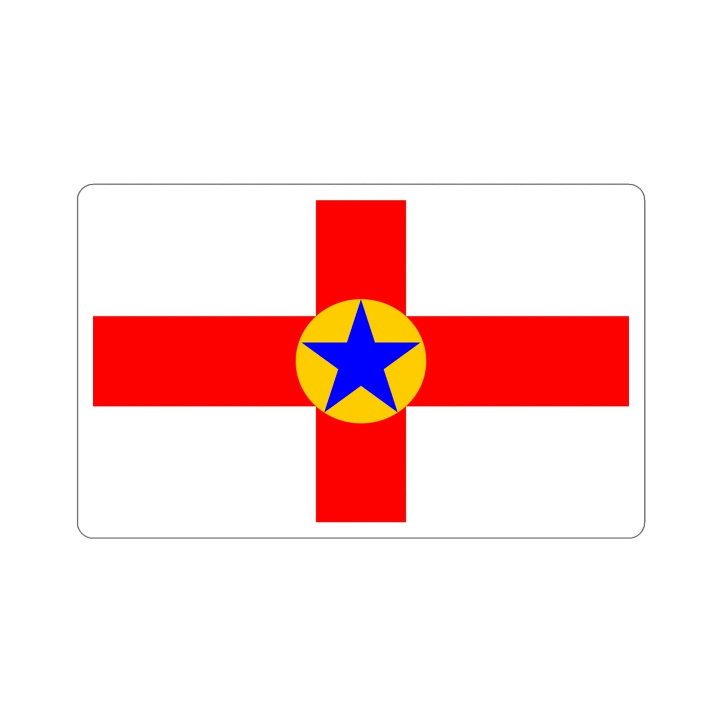 Flag of Mosta 1993 to 2007 Malta STICKER Vinyl Die-Cut Decal-4 Inch-The Sticker Space