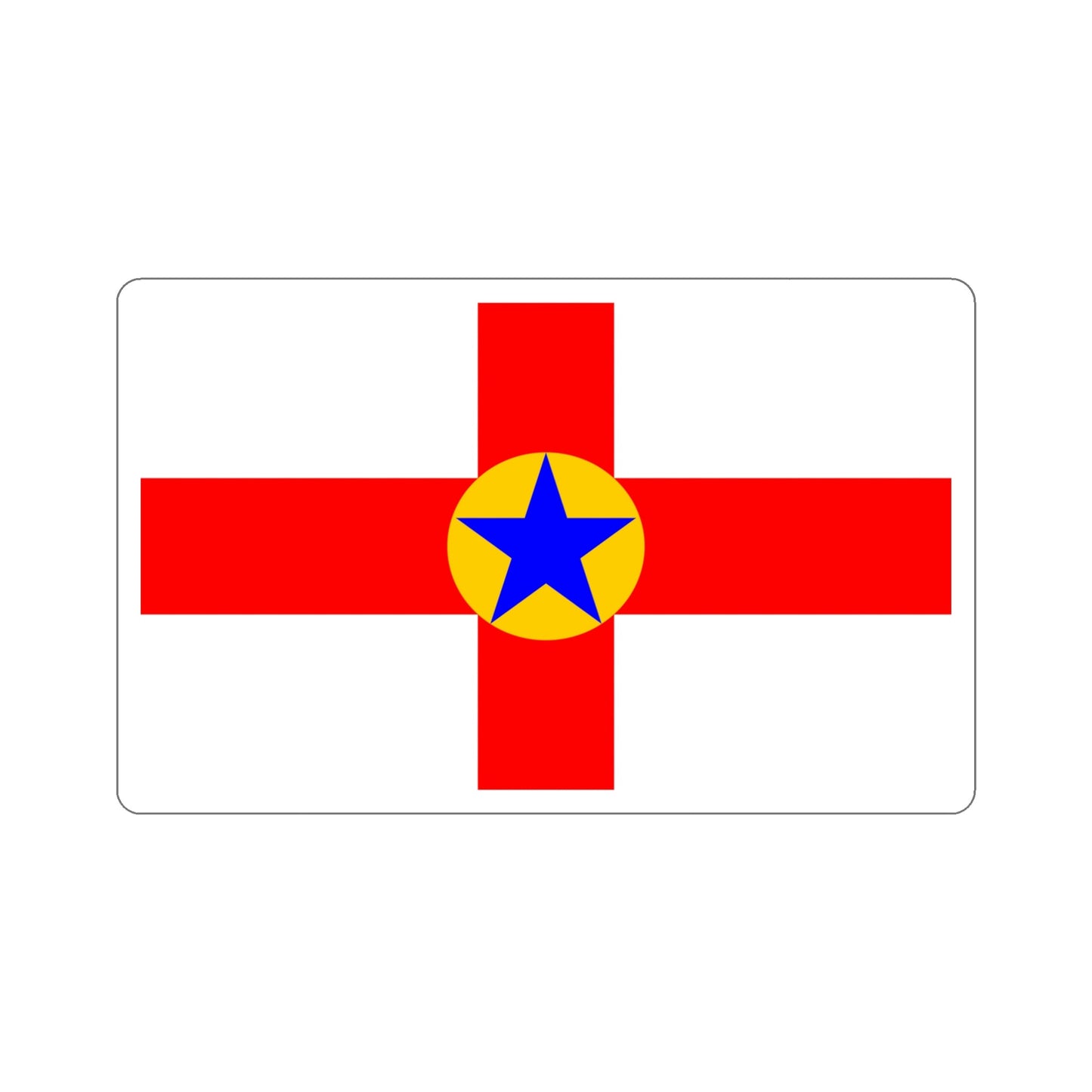 Flag of Mosta 1993 to 2007 Malta STICKER Vinyl Die-Cut Decal-5 Inch-The Sticker Space