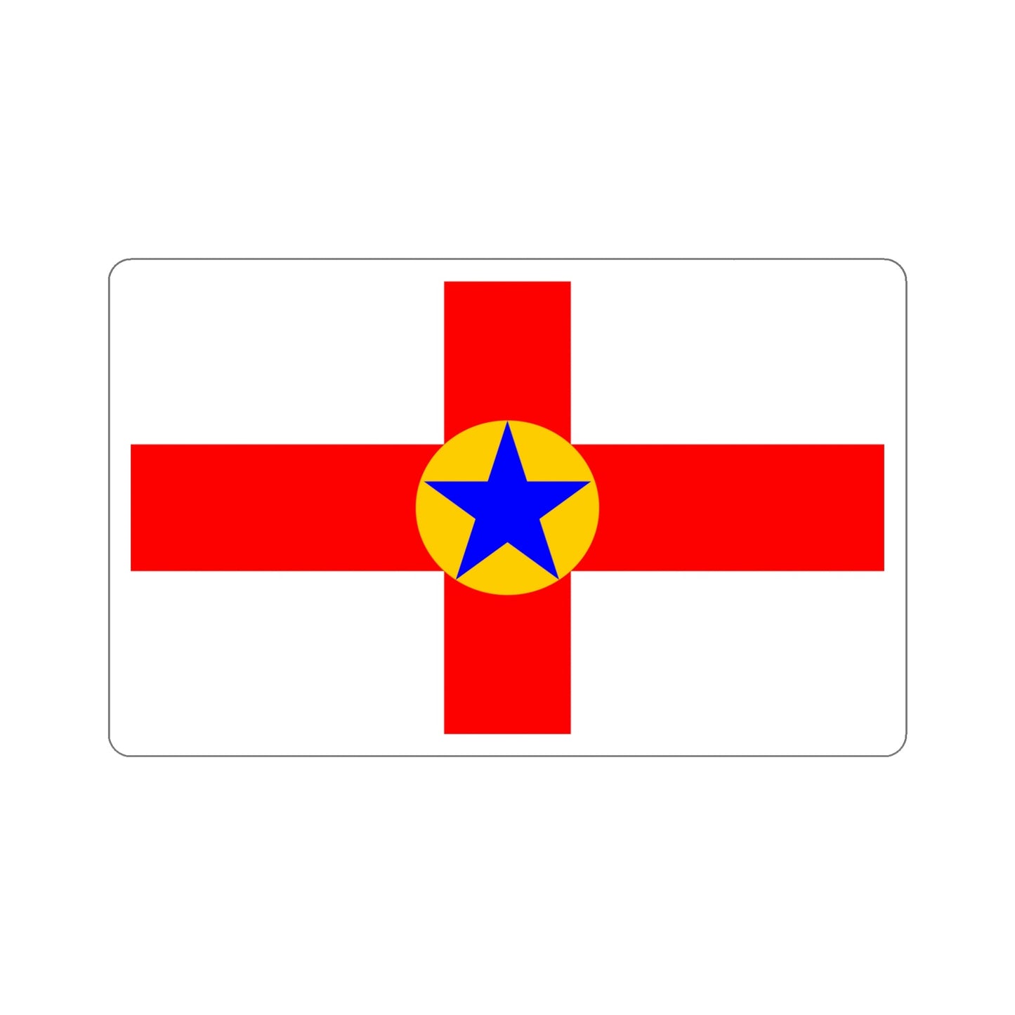 Flag of Mosta 1993 to 2007 Malta STICKER Vinyl Die-Cut Decal-6 Inch-The Sticker Space